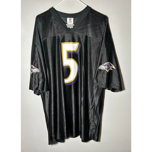 Vintage Baltimore Ravens Joe Flacco #5 NFL Team Apparel Black Jersey Sz 2XL - Picture 1 of 10